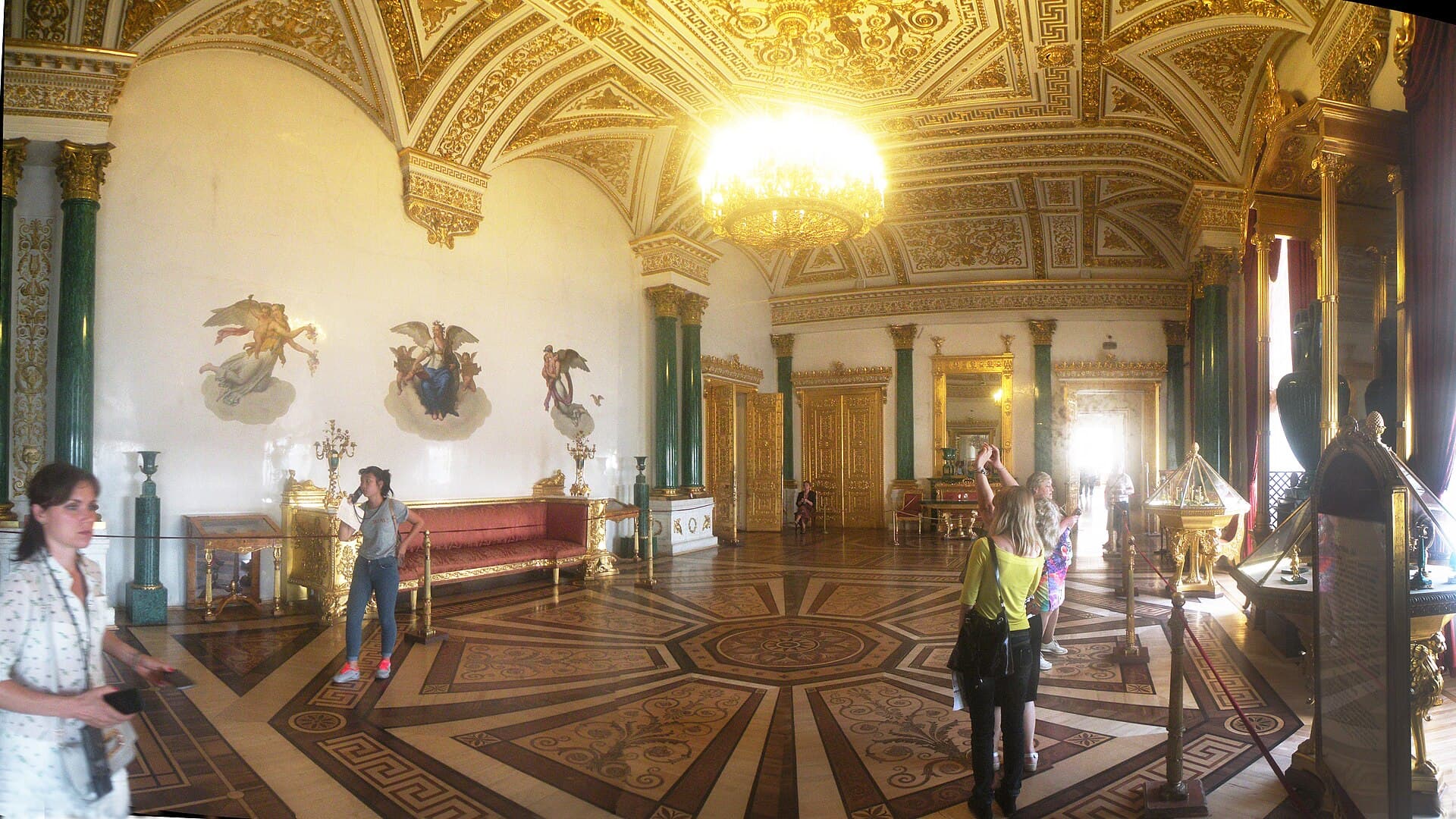 The Malachite Room at the Hermitage: two tonnes of Ural stone in a single interior