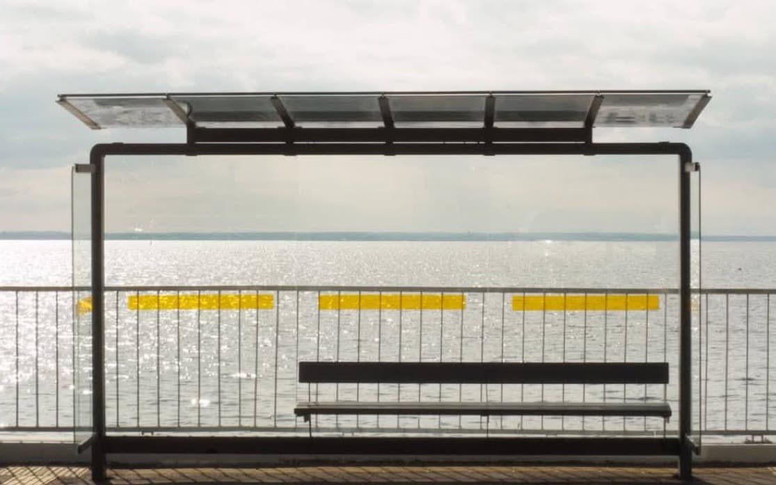 The Most Photogenic Bus Stop in Saint Petersburg: the Glass Shelter on Vasilyevsky's Reclaimed Land with a Gulf View