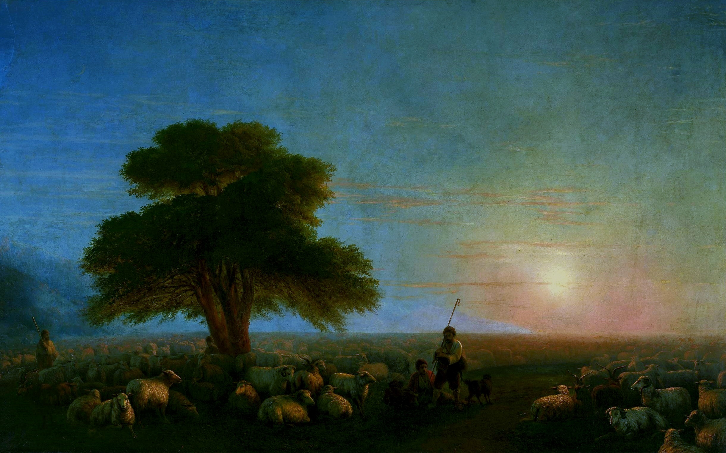 Aivazovsky Shepherds with a flock of sheep
