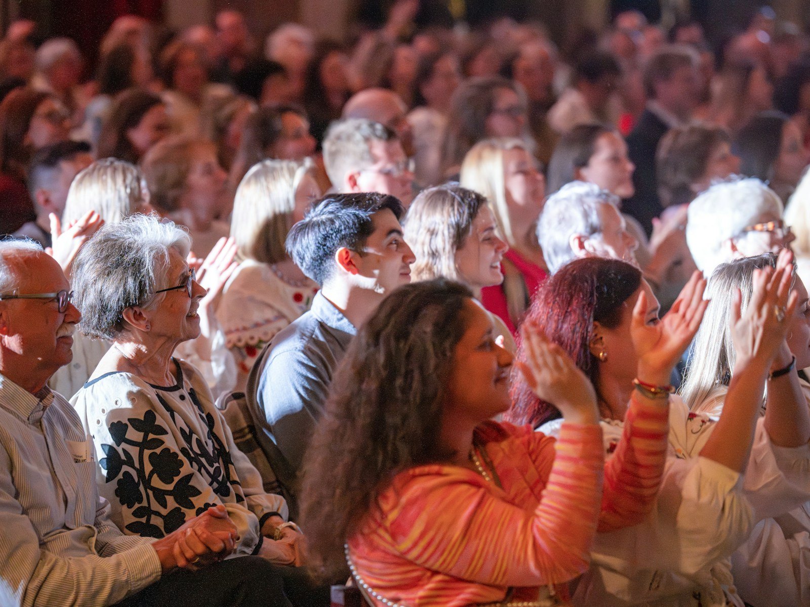 The audience at an evening show