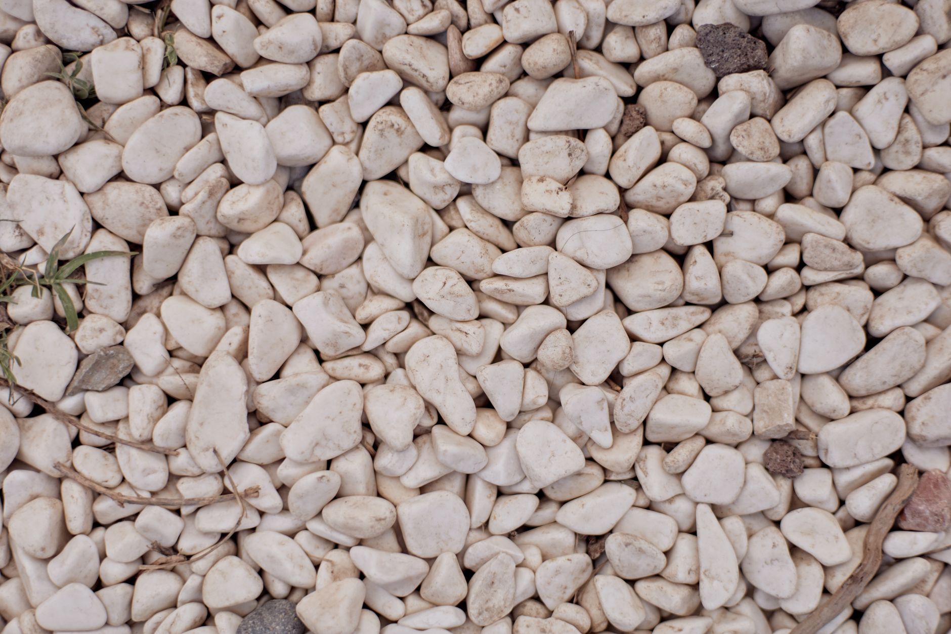 Layer textures with gravel paths, stone, and ceramic mosaics