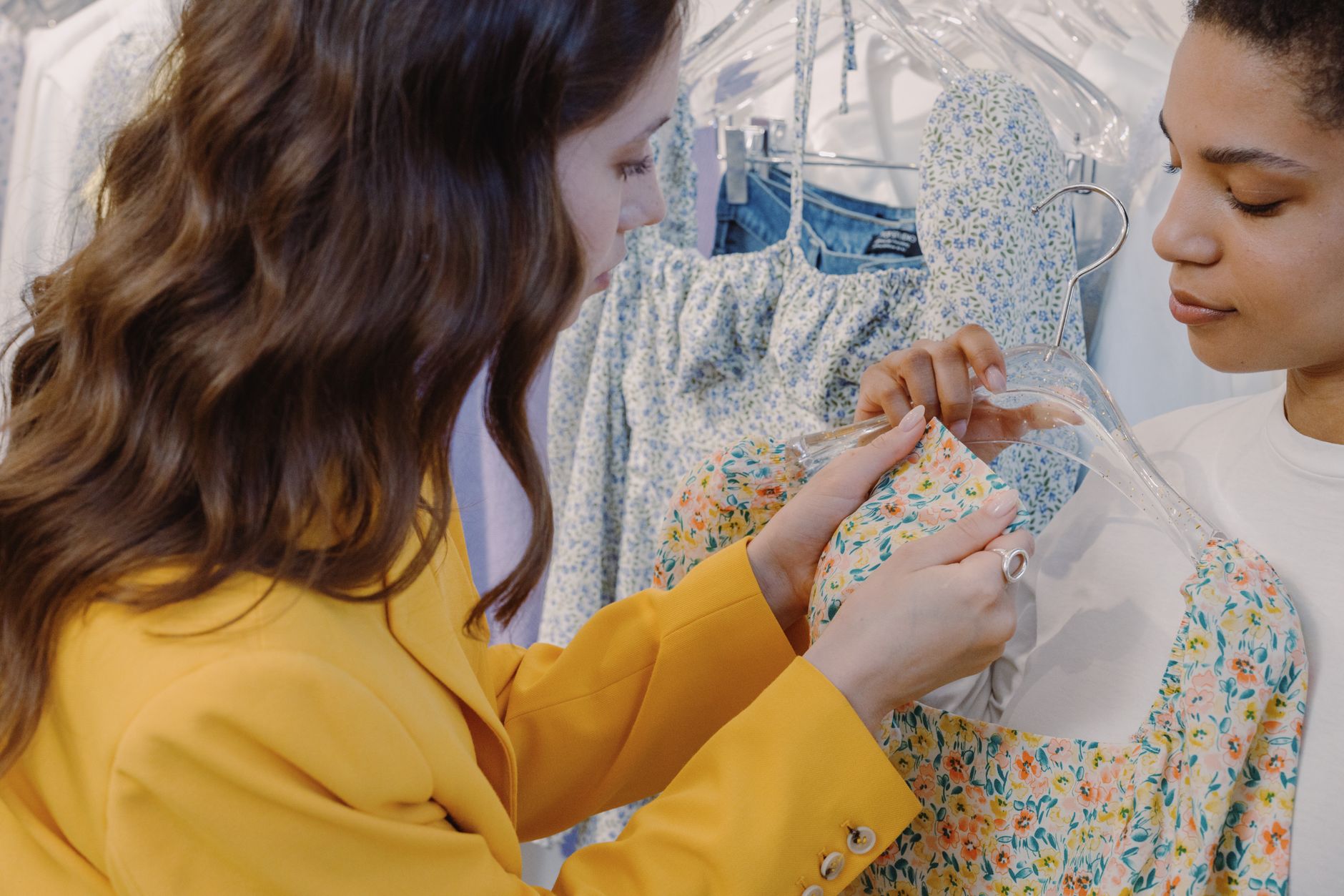Personal shopper services, styling sessions, and language tips in luxury stores